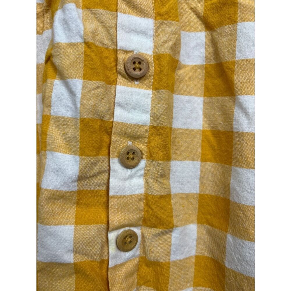 Ruffle Butts yellow and white check long sleeve dress size 2T - Picture 8 of 10
